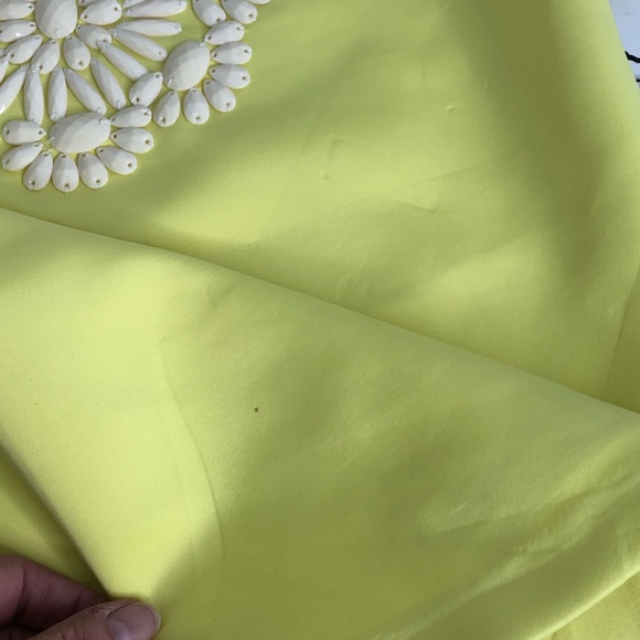 English Rose Yellow Scuba Mini Dress Tunic S NWT - Picture 6 of 8